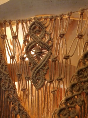 Macrame intricate wedding chair back 