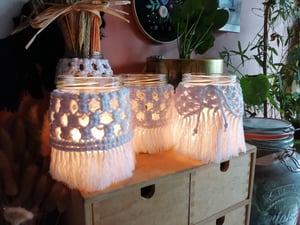 Macrame tea light holder 