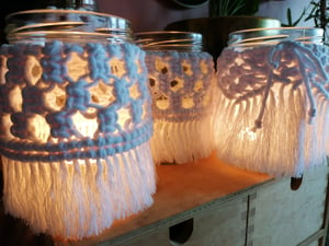 Macrame tea light holder 