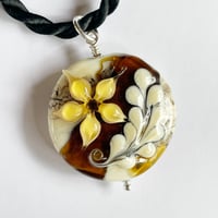 Image 2 of Amber Flower Pendant