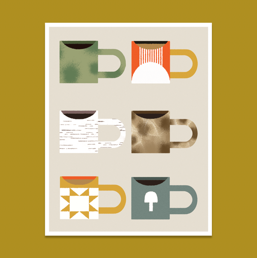 Image of Camp Mugs Print 