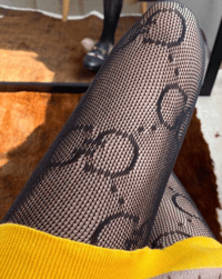 Image 2 of Big GG print tights 