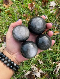 Image 1 of Silver Sheen Obsidian Sphere