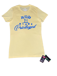 Image 2 of BP Stamp- Ladies Tee Yellow