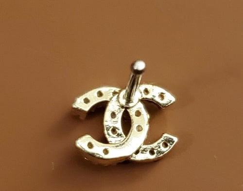 Image of Double C Nose Ring~Bling Gold