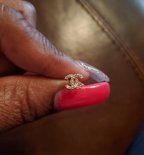 Image of Double C Nose Ring~Bling Gold