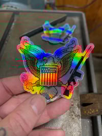 Image 1 of Holographic Eagle, Hammer Wrench, FAL Sticki Boi 