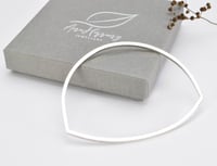 Image 3 of Square wire contemporary silver bangle