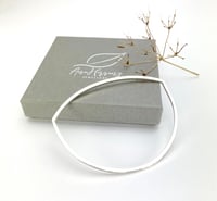 Image 1 of Square wire contemporary silver bangle
