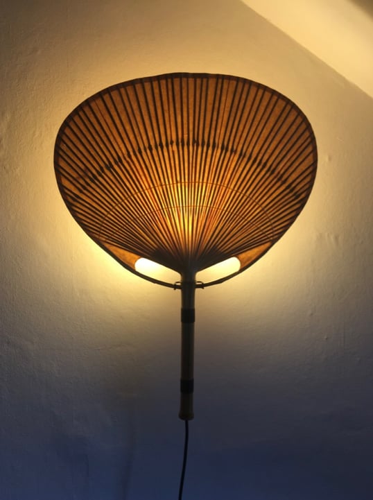 Image of Ingo Maurer Uchiwa Wall Lamp, Germany, 1970s (Reserved)
