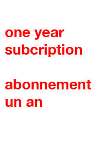 Image of 1 Year Subscription / Abonnement 1 an