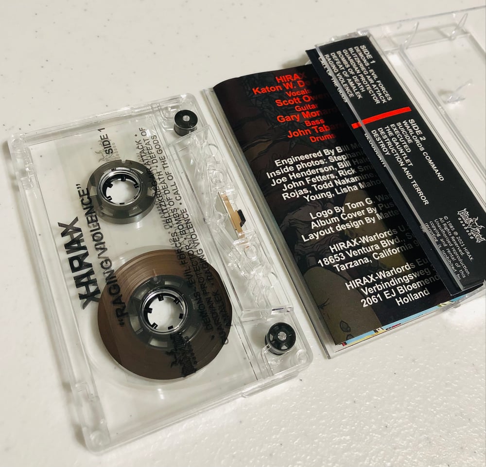 HIRAX  "Raging Violence" cassette  (USA)