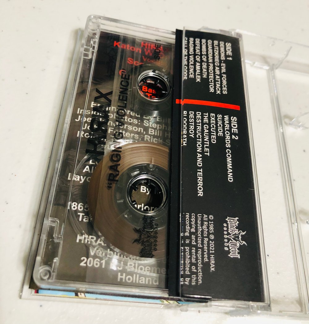 HIRAX  "Raging Violence" cassette 