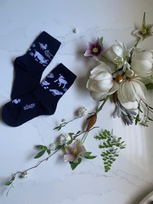 Image of Soft Merino Kid's Farm Animal Socks 