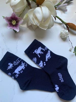 Image of Soft Merino Kid's Farm Animal Socks 