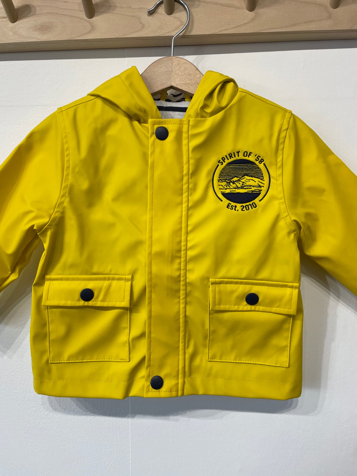 SO58 Baby Toddler Rain Jacket Yellow Spirit of 58