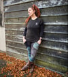 Women's crow and skull Ltd T-shirt