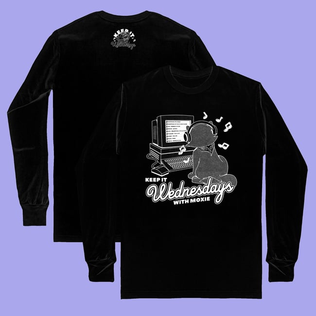 'Keep It Wednesdays With Moxie' (Long Black T-shirt)