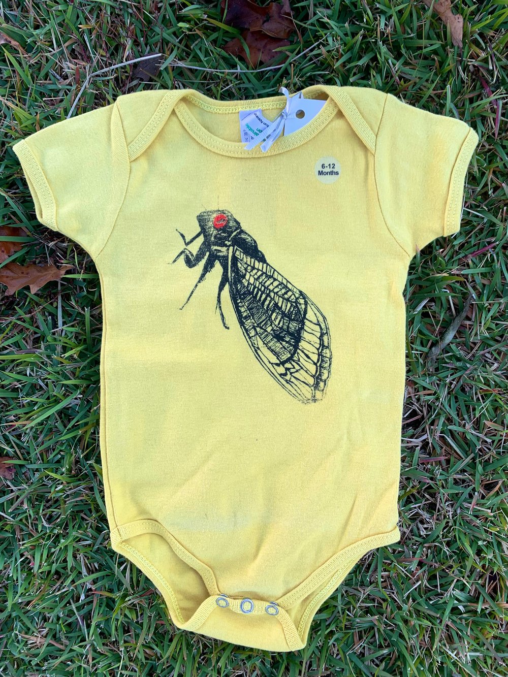 Image of Baby Cicada Onesie in Mustard Yellow 