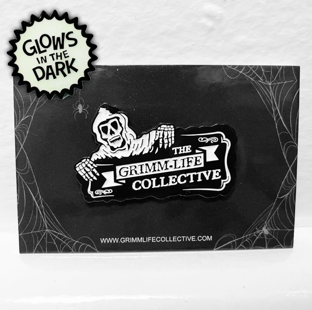 Image of Glow in the Dark OFFICIAL Grimm Life Enamel Pin