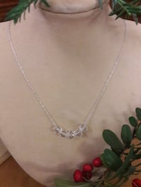 Image 2 of Fine Sterling Chain necklace with Round Crystal Beads 4RO