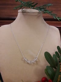 Image 3 of Fine Sterling Chain necklace with Round Crystal Beads 4RO