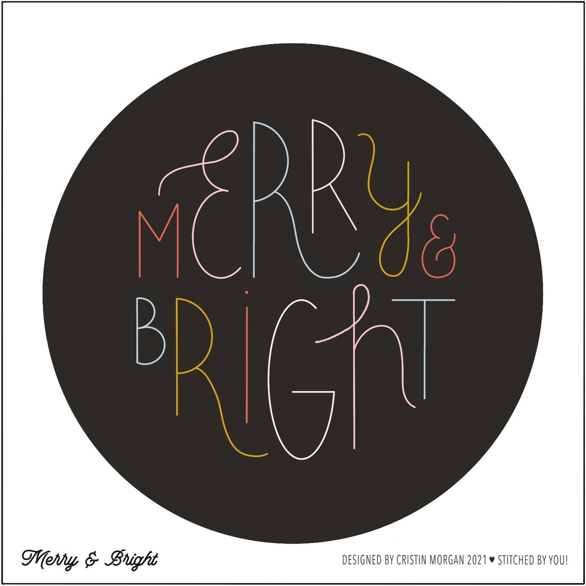 Merry and Bright - Holiday - Hand Embroidery - FULL KIT