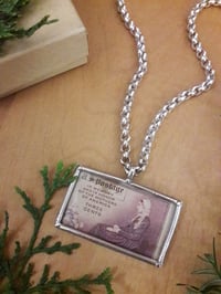 Image 1 of Mothers of America Vintage Postage Stamp Necklace 3WG
