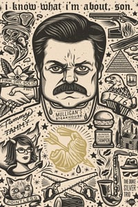 Ron - Icon Print - Gold Heart Variant