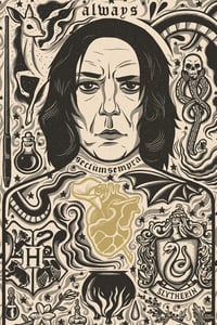 Severus - Icon Print - Gold Heart Variant