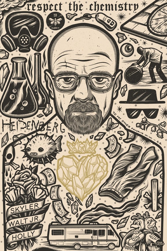 Image of Walter - Icon Print - Gold Heart Variant