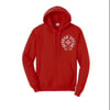 DALLAS HEARTS HOODIE TODDLER TO ADULT SIZES (RED/WHT)