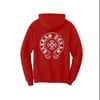 DALLAS HEARTS HOODIE TODDLER TO ADULT SIZES (RED/WHT)