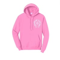 Image 1 of DALLAS HEARTS HOODIE TODDLER TO ADULT SIZES (PINK) TO 