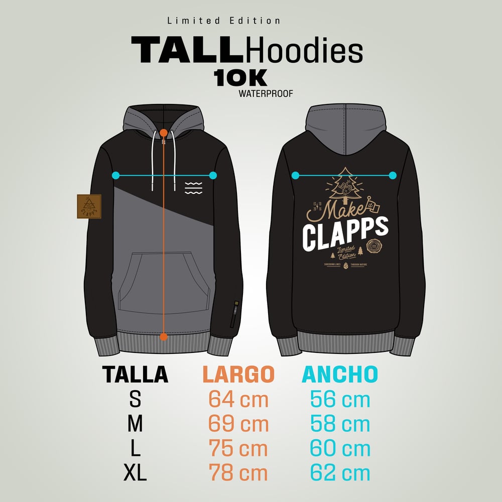 Image of Tall hoodie DIAGONAL Black ·LIMITED EDITION·