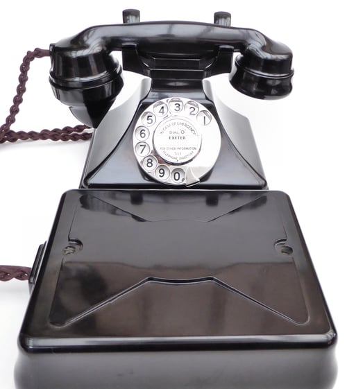 Image of GPO Art Deco Bakelite 162 Dial Telephone +  BS2625 Bellset