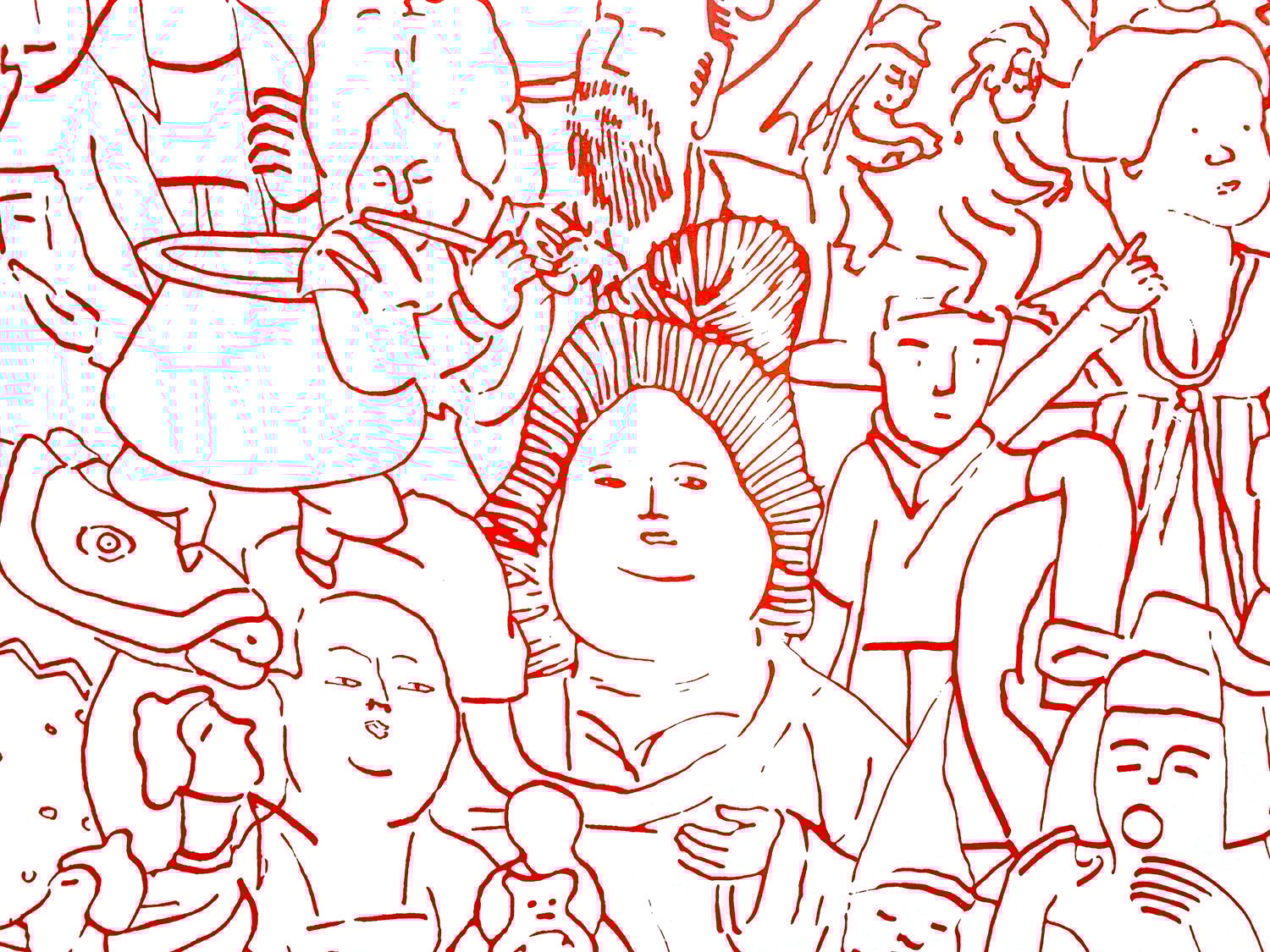 Image of drawing-artefacts-modular-pattern #7