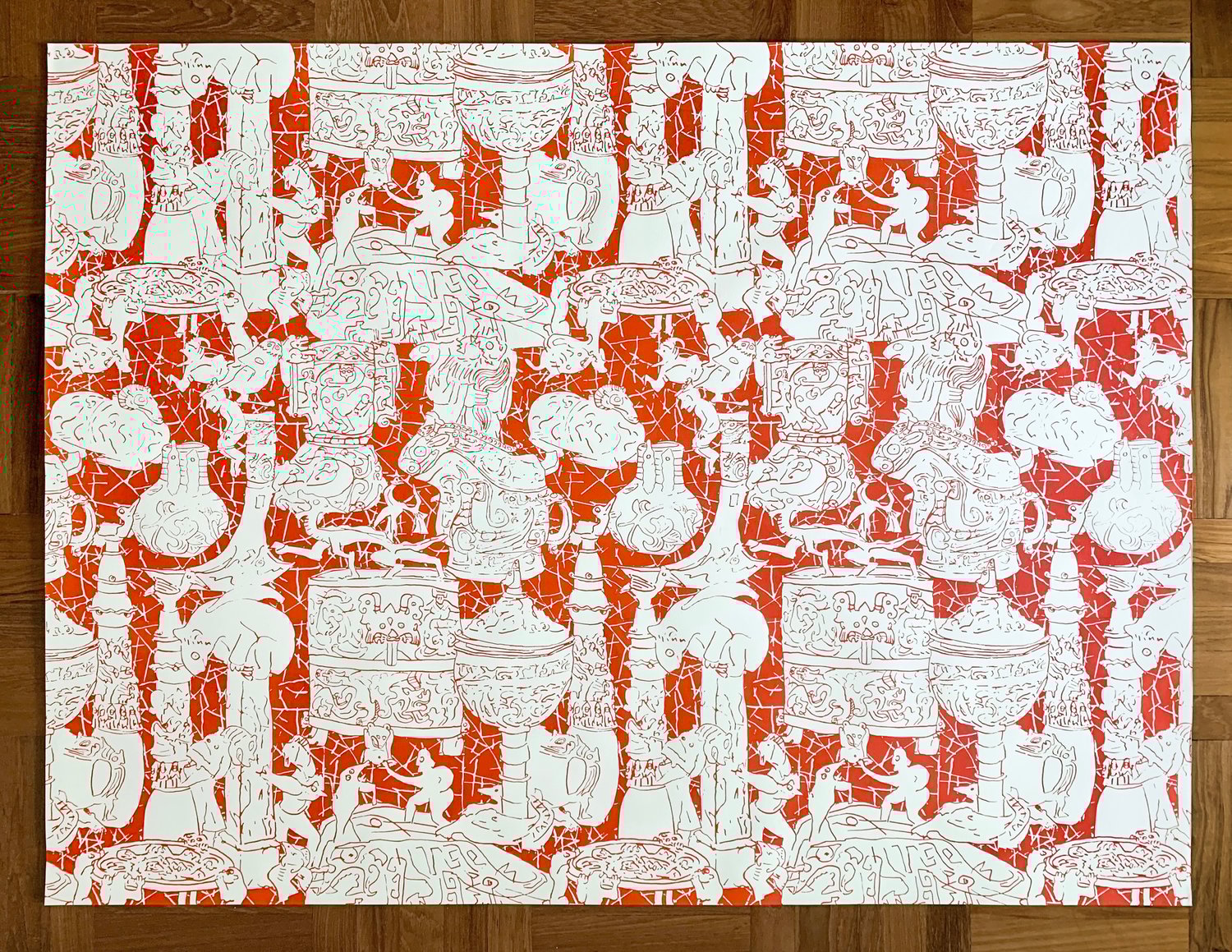 Image of drawing-artefacts-modular-pattern #8