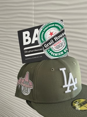 Image of Olive LA Dodgers Fitted Hats