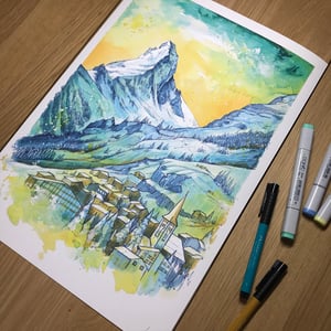 Zermatt A3 print
