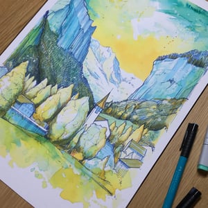 Lauterbrunnen A3 print