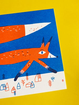 Christmas Fox postcard pack