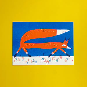 Christmas Fox postcard pack