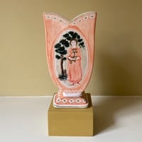 Image 3 of A Woman with her Whippet - Romantic Vase