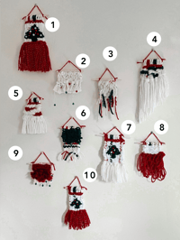 Image 1 of Woven Holiday Ornaments/Mini Wall Hangings (70% OFF)