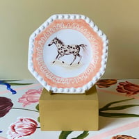 Image 1 of Small octagonal plate - Horse