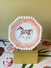 Image 3 of Small octagonal plate - Horse