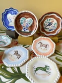 Small octagonal plate - Horse