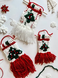 Image 4 of Woven Holiday Ornaments/Mini Wall Hangings (70% OFF)