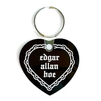 Image 1 of Edgar Allan Hoe Heart Keychain